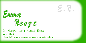emma neszt business card